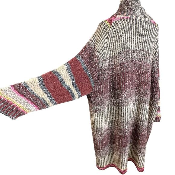 Free People Large Found My Bff Cardi Cardigan Sweater Coat in Sugar and Spice - Picture 8 of 16